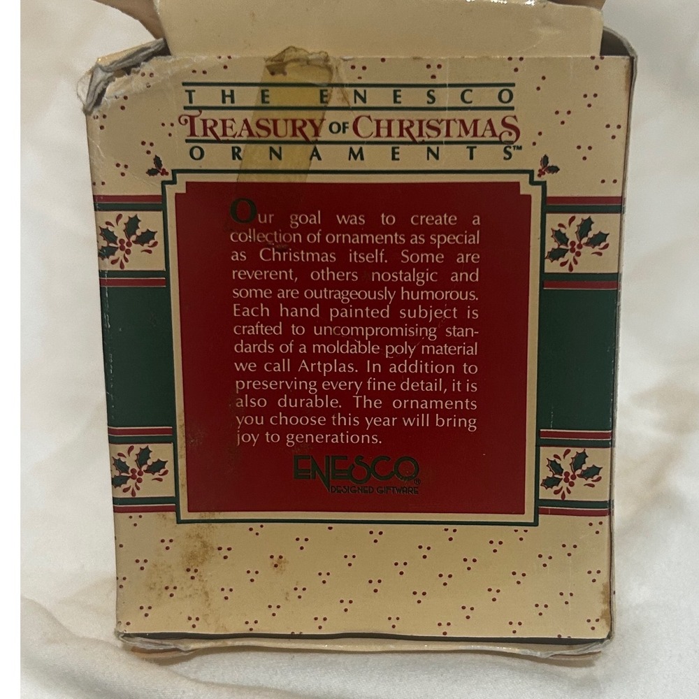 Vintage 1988 Enesco Santa Turtle Christmas Ornament Chris Davenport 558559 - Picture 2 of 5